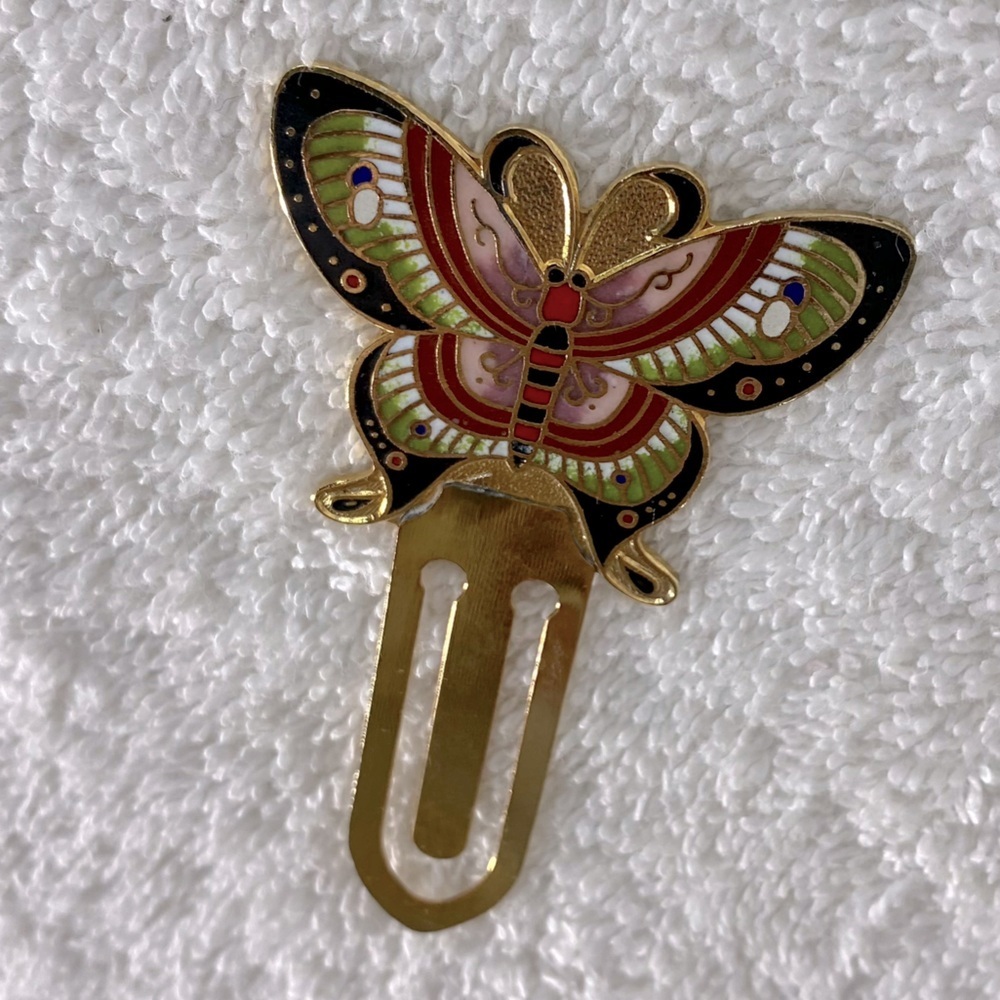 5/$35 Vintage Colourful Metal Butterfly Bookmark - Picture 7 of 7